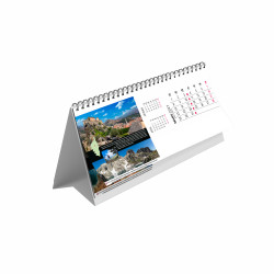 Chevalet de bureau personnalisable fabriqué en France Maxi feuillets Île de Beauté13 feuillets