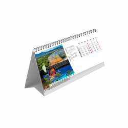 Chevalet de bureau personnalisable fabriqué en France Maxi feuillets Île de Beauté13 feuillets
