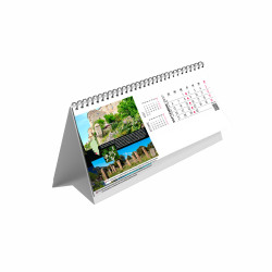 Chevalet de bureau personnalisable fabriqué en France Maxi feuillets Île de Beauté13 feuillets