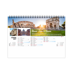 Calendrier personnalisable fabriqué en France de bureau Sentiers 13 feuillets