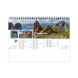 Calendrier personnalisable fabriqué en France de bureau Sentiers 13 feuillets