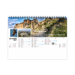 Calendrier personnalisable fabriqué en France de bureau Sentiers 13 feuillets