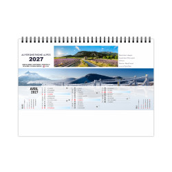 Calendrier personnalisé fabriqué en France Grand angle 210x150 mm