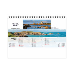 Calendrier personnalisé fabriqué en France Grand angle 210x150 mm