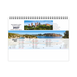 Calendrier personnalisé fabriqué en France Grand angle 210x150 mm