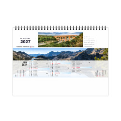 Calendrier personnalisé fabriqué en France Grand angle 210x150 mm