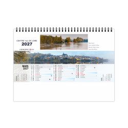Calendrier personnalisé fabriqué en France Grand angle 210x150 mm