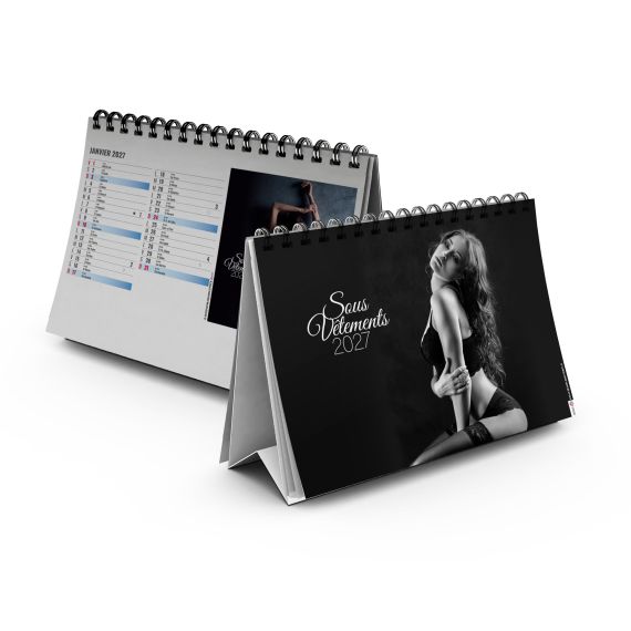 Calendrier personnalisé fabriqué en France de bureau Lingerie 13 feuillets