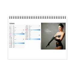 Calendrier personnalisé fabriqué en France de bureau Lingerie 13 feuillets
