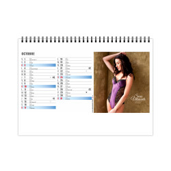 Calendrier personnalisé fabriqué en France de bureau Lingerie 13 feuillets