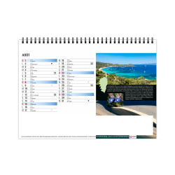 Calendrier publicitaire de bureau France Méditerranéenne 13 feuillets