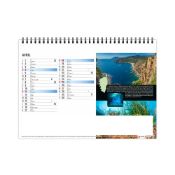 Calendrier publicitaire de bureau France Méditerranéenne 13 feuillets