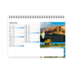 Calendrier publicitaire de bureau France Méditerranéenne 13 feuillets