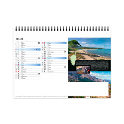 Calendrier publicitaire de bureau France Méditerranéenne 13 feuillets