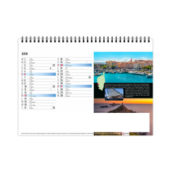 Calendrier publicitaire de bureau France Méditerranéenne 13 feuillets
