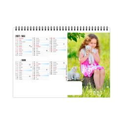 Calendrier publicitaire fabriqué en France de bureau P'tits Amis 7 feuillets