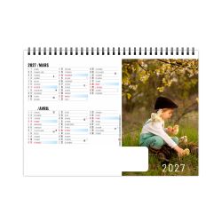 Calendrier publicitaire fabriqué en France de bureau P'tits Amis 7 feuillets