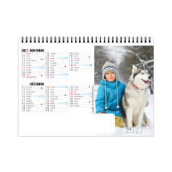 Calendrier publicitaire fabriqué en France de bureau P'tits Amis 7 feuillets