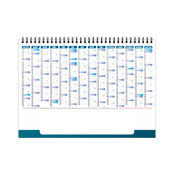 Calendrier personnalisable fabriqué en France de bureau Portrais 7 feuillets