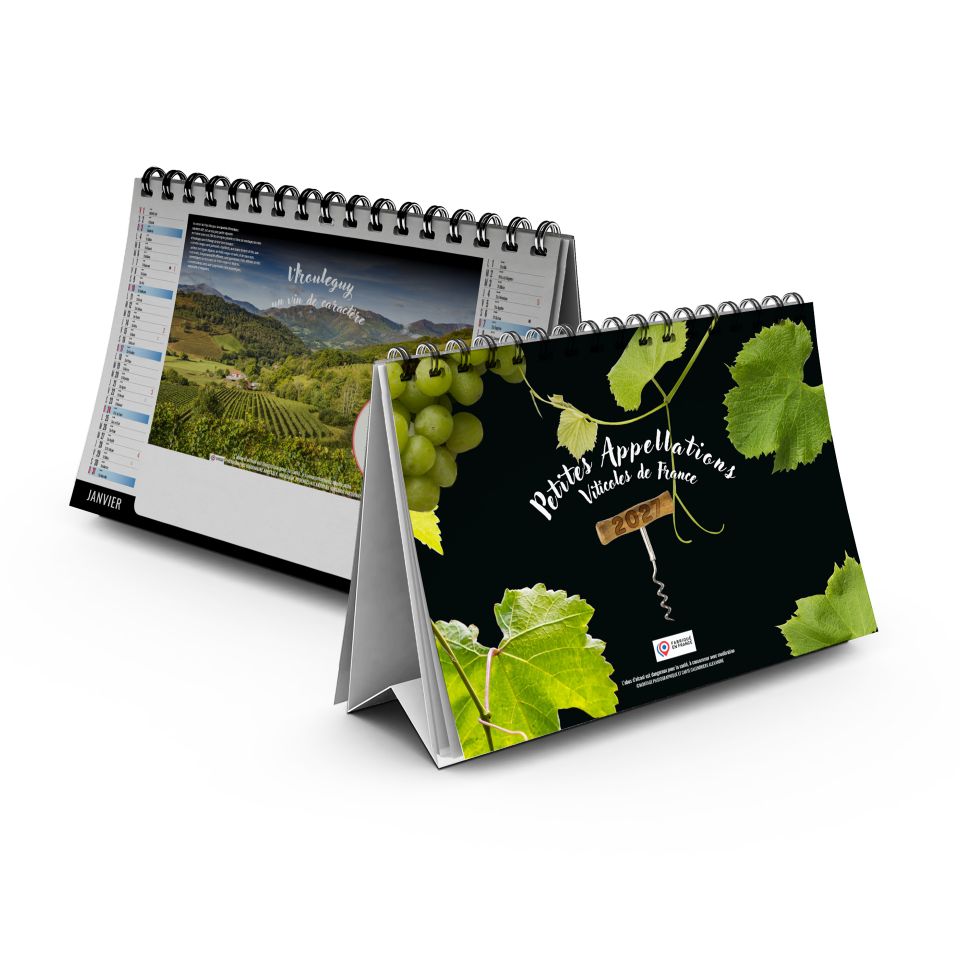 Calendrier personnalisable fabriqué en France de bureau Vendange 7 feuillets