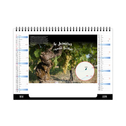 Calendrier personnalisable fabriqué en France de bureau Vendange 7 feuillets
