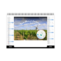 Calendrier personnalisable fabriqué en France de bureau Vendange 7 feuillets