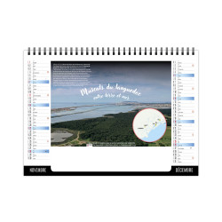 Calendrier personnalisable fabriqué en France de bureau Vendange 7 feuillets