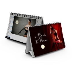 Calendrier publicitaire fabriqué en France de bureau A fleur de peau 7 feuillets