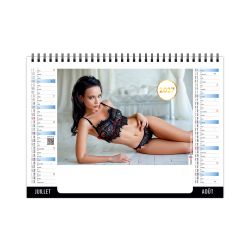 Calendrier publicitaire fabriqué en France de bureau A fleur de peau 7 feuillets