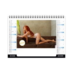 Calendrier publicitaire fabriqué en France de bureau A fleur de peau 7 feuillets
