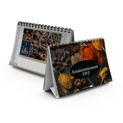 Calendrier personnalisable de bureau Assaisonnement