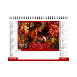 Calendrier personnalisable de bureau Assaisonnement