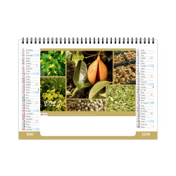 Calendrier personnalisable de bureau Assaisonnement