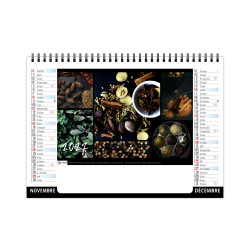 Calendrier personnalisable de bureau Assaisonnement