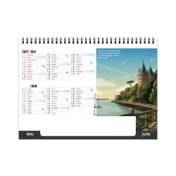 Calendrier publicitaire de bureau Illustrations 7 feuillets
