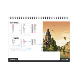 Calendrier publicitaire de bureau Illustrations 7 feuillets