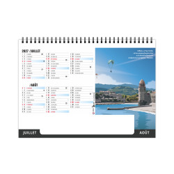 Calendrier publicitaire de bureau Illustrations 7 feuillets