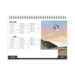 Calendrier publicitaire de bureau Illustrations 7 feuillets