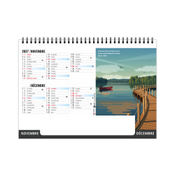 Calendrier publicitaire de bureau Illustrations 7 feuillets