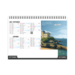 Calendrier publicitaire de bureau Illustrations 7 feuillets