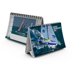 Calendrier publicitaire fabriqué en France de bureau Trimaran 7 feuillets