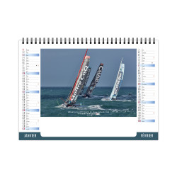 Calendrier publicitaire fabriqué en France de bureau Trimaran 7 feuillets