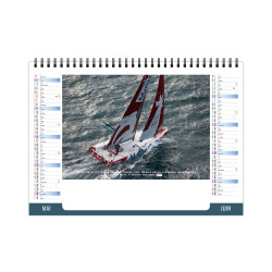 Calendrier publicitaire fabriqué en France de bureau Trimaran 7 feuillets