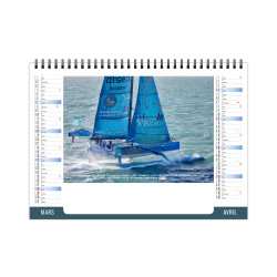 Calendrier publicitaire fabriqué en France de bureau Trimaran 7 feuillets