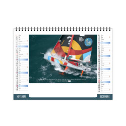 Calendrier publicitaire fabriqué en France de bureau Trimaran 7 feuillets
