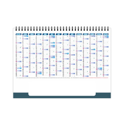 Calendrier publicitaire fabriqué en France de bureau Trimaran 7 feuillets