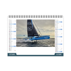 Calendrier publicitaire fabriqué en France de bureau Trimaran 7 feuillets