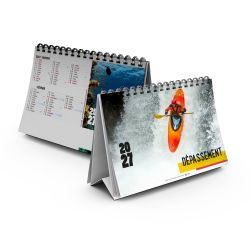 Calendrier publicitaire fabriqué en France de bureau Dépassement 7 feuillets