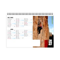 Calendrier publicitaire fabriqué en France de bureau Dépassement 7 feuillets