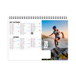 Calendrier publicitaire fabriqué en France de bureau Dépassement 7 feuillets